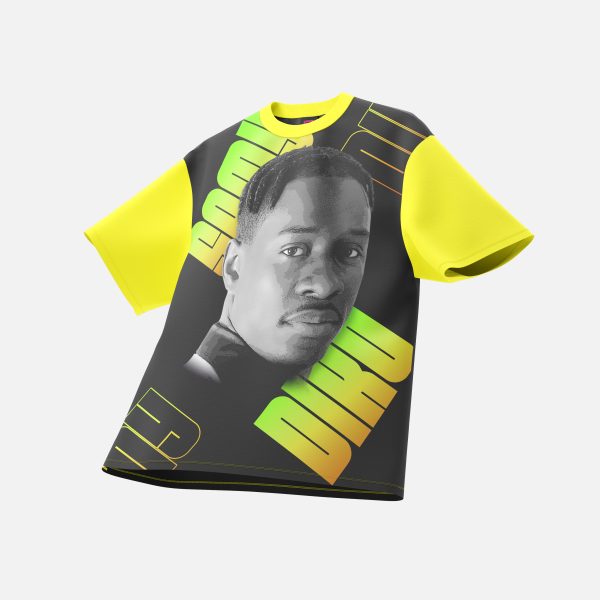 Samy Diko Blak and Yellow Color T-shirt